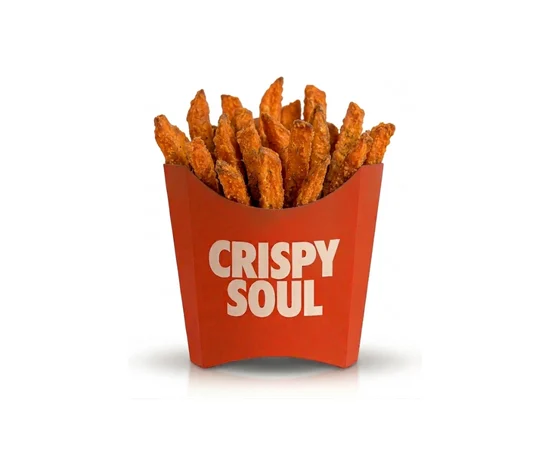 Frites de patates douces - menu CRISPY SOUL, poulet frit halal et waffle burgers