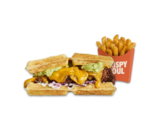Joaquin Guzman Waffle - poulet frit halal et waffle burger CRISPY SOUL
