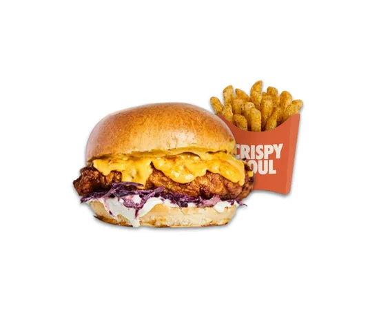 Lakers Burger - poulet frit halal et waffle burger CRISPY SOUL