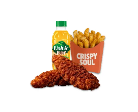 Menu Crispy Tenders - menu CRISPY SOUL, poulet frit halal et waffle burgers
